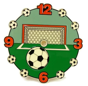 Horloge de foot vintage années 80 cadran 6" diamètre neuf ancien stock plastique - Photo 1/7