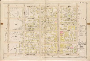 1896 ATLANTIC CITY NEW JERSEY ST. THOMAS CHURCH INLET-LONGPORT MUELLER ATLAS MAP - Picture 1 of 3