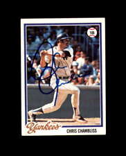 Chris Chambliss Signed Authenic 1978 Topps New York Yankees Autograph