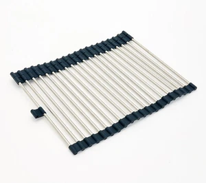 Trivet extensible Henning Lee en acier inoxydable et silicone modèle K90319 - Photo 1/5