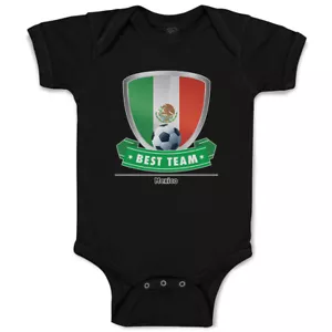 Baby Bodysuit Baby Bodysuit Mexico Soccer Best Team Shield Cotton America Cup - Picture 1 of 37