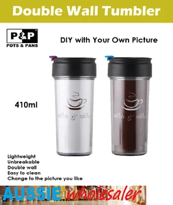 410ml Double Wall Tumbler coffee Mug, Water Bottle DIY Your Own Bottle Insulated - Picture 1 of 1