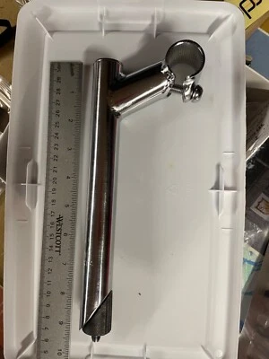 High Rise Quill stem 1 1/8" 25.4 xl steel chrome goose neck part - Image 1 of 3