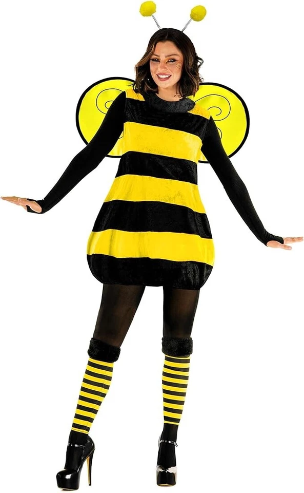Hummel Kostüm Damen Erwachsene Bienenkostüm Biene Karneval Faschingskostüm - Bild 1 von 4