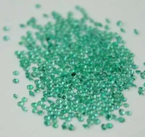 0.08 Ct Emerald Round Loose Gemstones - Picture 1 of 4