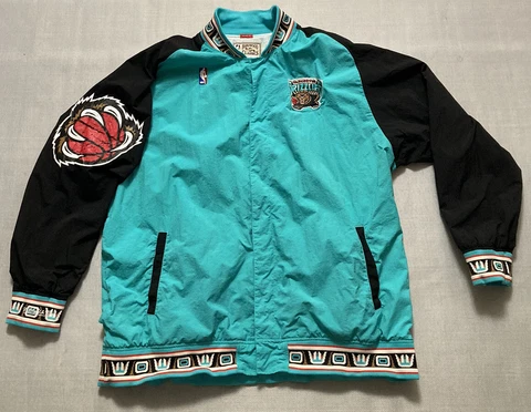 Vancouver Grizzlies Authentic Mitchell And Ness Warm-Up Jacket Size 64 5XL Green Cover