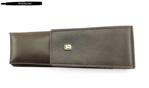 Kübler Echtledertasche / Etui in dunkelbraun für 2 Stifte / Deutschland (2) - Bild 1 von 3