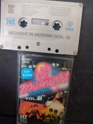 MIDNIGHT IN MOTOWN VOLUME 2.YVONNE FAIR/TEMPTATIONS/DI ROSS AUDIO CASSETTE TAPE - Image 1 of 2