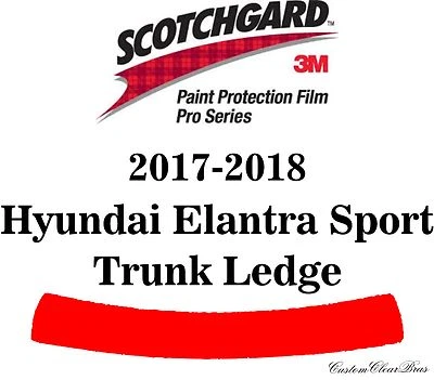 Защита краски 3M Scotchgard серии Pro подходит для Hyundai Elantra Sport 2017 2018 годов выпуска - Изображение 1 из 3