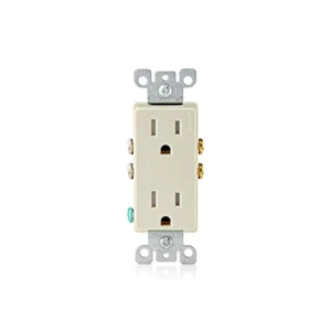 Salida a tierra decorativa resistente a la manipulación Leviton 201-T5325-A - Imagen 1 de 3