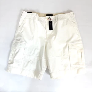 Tommy Hilfiger White Cargo Shorts Men 38 Pockets Casual New - Picture 1 of 9