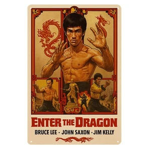 Enter The Dragon Movie Metal Poster - Collectable Sign- Size: 20x30cm - Picture 1 of 4