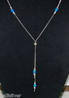 3 Pieces 925 Sterling Silver Beads And 4Mm Opal Beads Lariat Necklaces Lot