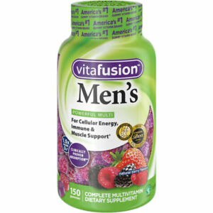 vitafusion Men's Multi Daily Vitamin, Natural Berry Flavors, 150 Ct. EXP 03/24