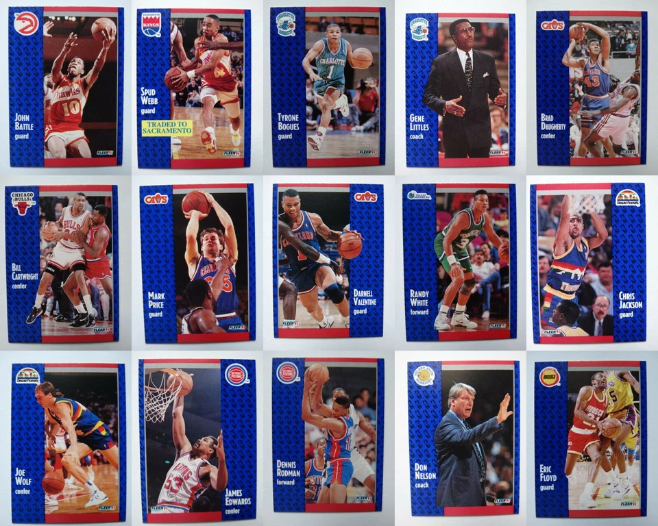 1991-92 Fleer NBA Basketball Cards Complete Your Set U Pick 1-321 - Image 1 of 1