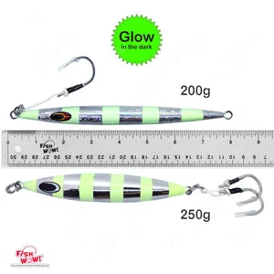 2 piezas Plantilla de lanzamiento lento 250 g + 200 g Plantilla rápida jigging 7 oz Pesca otoño vertical brillo plateado - Imagen 1 de 12