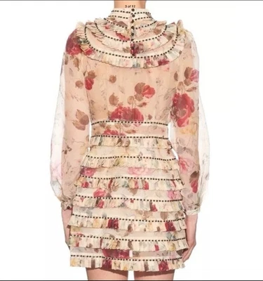 Zimmermann Mischief Floral Pleated Silk Dress Size 2  US 6 - Image 1 of 4