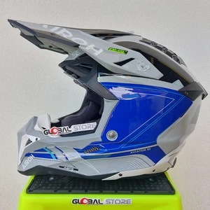 Airoh Aviator 3 SABER Blue Gloss Carbon Fiber Helmet Motocross Enduro - Picture 1 of 12