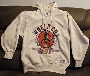 Vintage 1994 USA World Cup Soccer Hoodie Size Large Cutler Sports Apparel - Picture 1 of 17