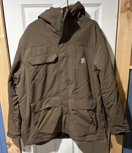 Carhartt Super Dux Jacket Mens XL Brown Thinsulate Rain Defender OC5002-M Chore - Picture 1 of 5