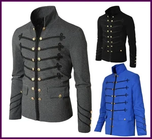 Steampunk Hombres Ropa Gótica Chaquetas Militares Medieval Vintage Chaqueta Soporte - Imagen 1 de 21