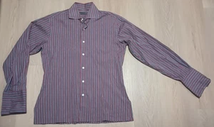WARAIRE BOSWELL Mauve Pink Baby Blue Striped French Cuff Dress Shirt XL - Picture 1 of 13
