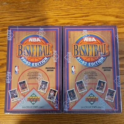 ЛОТ из 2 - 1991-92 ВЕРХНЯЯ ПАЛУБА баскетбол в заводской упаковке коробки... Майкл Джордан - Изображение 1 из 3