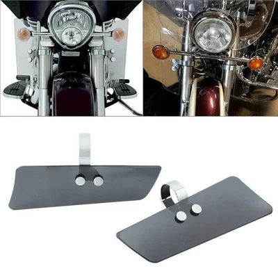 Wind/Fork Air Deflector For Honda VTX1300R Kawasaki Suzuki Yamaha Brown 2PCS US Foto 1 de 4