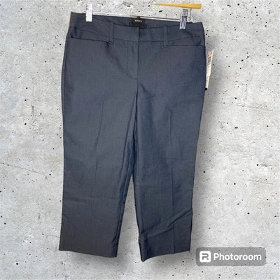 Pantalones de vestir capri de pierna recta tiro medio calce moderno Attention nuevos con etiquetas talla 2 Foto 1 de 4