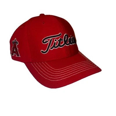 TITLEIST [M/L] Para hombres Los Angeles Angels MLB Gorra/Gorra de Golf Ajustada-Roja Foto 1 de 4