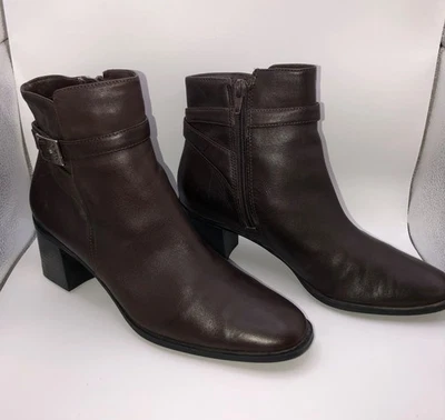 Botas Predictions Mujer Cuero Talla 8 Marrón con Detalle de Hebilla y Cremallera Interior Foto 1 de 4