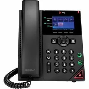 Poly VVX 250 IP Phone Corded Corded Desktop Wall Mountable Black 89B58AA - Picture 1 of 4