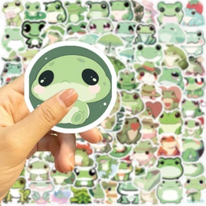 100 Sheets Cute Animal Frog Cartoon Stickers Decals Laptop Notebook Decorati _yi - Zdjęcie 1 z 9