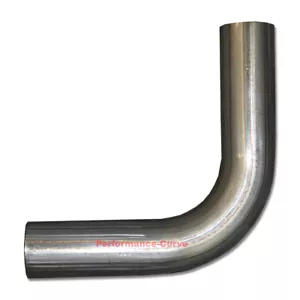 Curva de mandril 2,5" 409 SS 90 grados acero inoxidable rendimiento de escape personalizado - Imagen 1 de 2