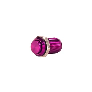 Interruptor de apagado de guitarra Tesi IDO Super M 10MM de metal con botón momentáneo púrpura - Imagen 1 de 4