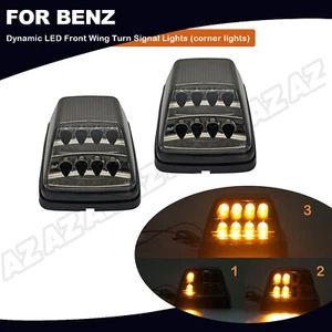 2X Smoked Sequential LED Turn Signal Light For 90-16 Mercedes W463 G500 G550 G55 - Bild 1 von 9