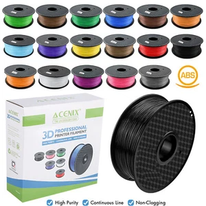 ACENIX? ABS 3D Printer Filaments 1.75mm 2.2LBS/1KG with Spool ABS Filament - Picture 1 of 7
