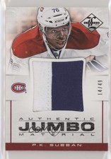 2012-13 Panini Limited Authentic Jumbo Material Prime /49 PK Subban #JJ-PS