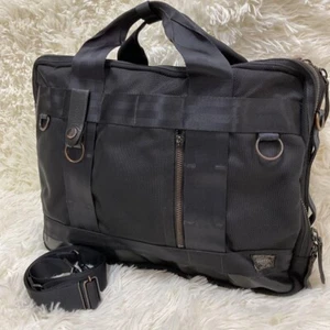 Yoshida & Co. PORTER Heat Vertical Black Tote Bag- 2 Way Design Nylon Bag USED - Picture 1 of 19