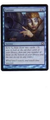 MTG 4X FOIL FUTURE SIGHT FORESEE MINT MAGIC THE GATHERING SORCERY BLUE ENGLISH - Image 1 of 4
