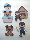 3D-U Pick-Fa5 Family Boy Girl Mothers & Fathers Day Card Scrapbook Embellishment
