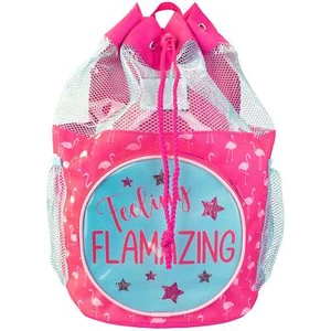 Flamingo Schwimmtasche Kinder Mädchen Kordelzug Rucksack Sport Zubehör rosa blau - Bild 1 von 7