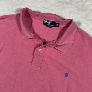 Polo Ralph Lauren Golf Polo Shirt Hot Pink Cotton Mens 2XLB BIG Adult Casual