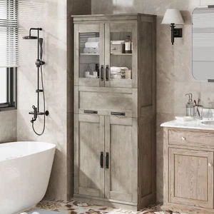 67" Tall Kitchen Pantry Cabinet ,Bathroom Storage Cabinet with Doors and Drawers - Picture 1 of 8