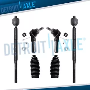 Inner Outer Tierods + Rack Boots for 2005 - 2007 Chevy Equinox Pontiac Torrent - Picture 1 of 7