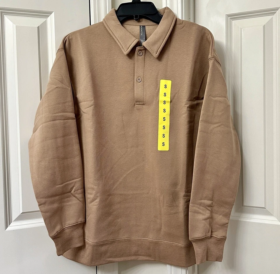 Top pulóver polar con cuello Mondetta para dama, tostado, talla S Foto 1 de 1