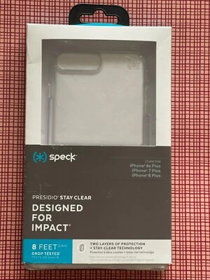 Funda Speck Presidio V-Grip para iPhone 8 Plus - 7 Plus - 6s Plus - Transparente NUEVA Foto 1 de 4