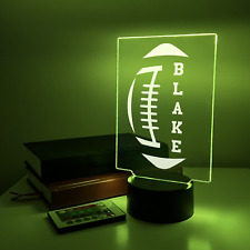 Personalized LED Light Up Desk Lamp Stand Football Athlete Player Sports Gift