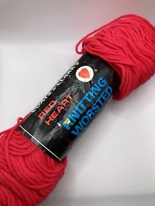1 Teilknäuel Rot Herz Stricken Kammgarn Wolle Garn Farbe Melone - Bild 1 von 3