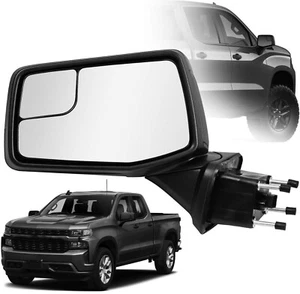 Espejo retrovisor de puerta del lado del conductor negro térmico para Chevrolet Silverado Sierra 2019-2023 LH - Imagen 1 de 11